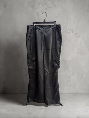 New Express Satin Cargo Pants sz 6 Wide Leg Womens